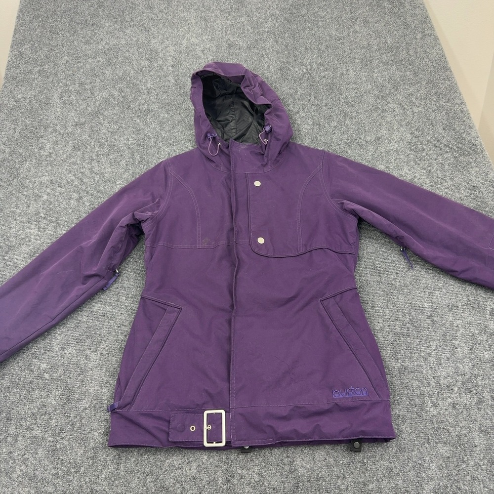 Burton Snowboard Jacket Womens S Purple Polyester Dryride Hooded Gorpcore